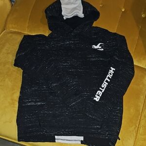 Hollister Black and White Men's Hoodie